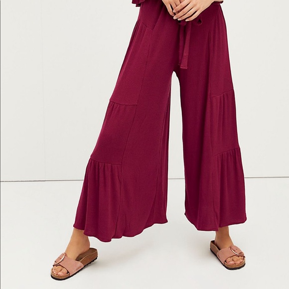 NEW FREE PEOPLE Porter Set Knit Pant & Crop Top XS - Picture 5 of 16